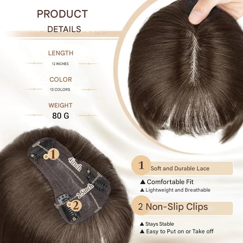 Clip-in Hair Piece with Bangs – Livia-01#-The Livary
