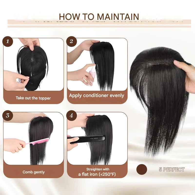 Clip-in Hair Piece with Bangs – Livia-01#-The Livary