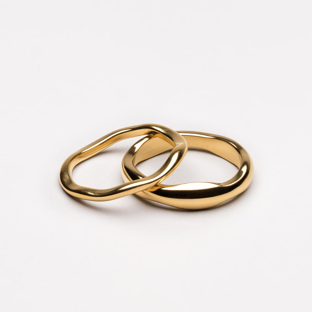 Stackable Ring Set - Luna-5-Gold-The Livary