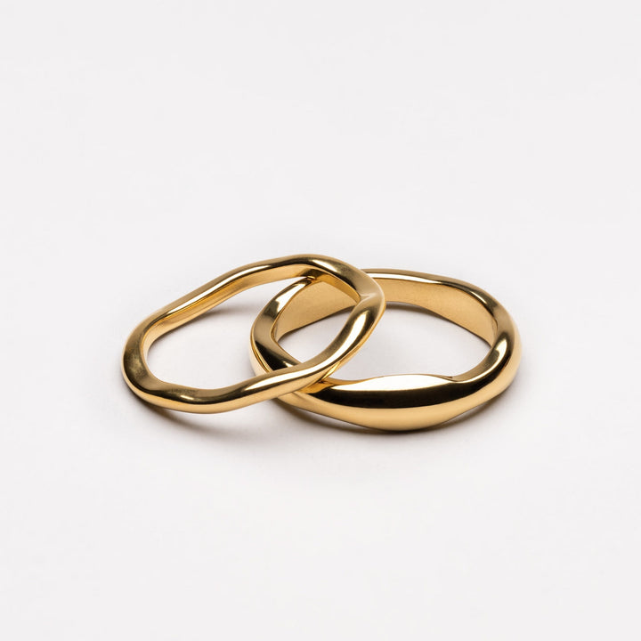 Stackable Ring Set - Luna-5-Gold-The Livary