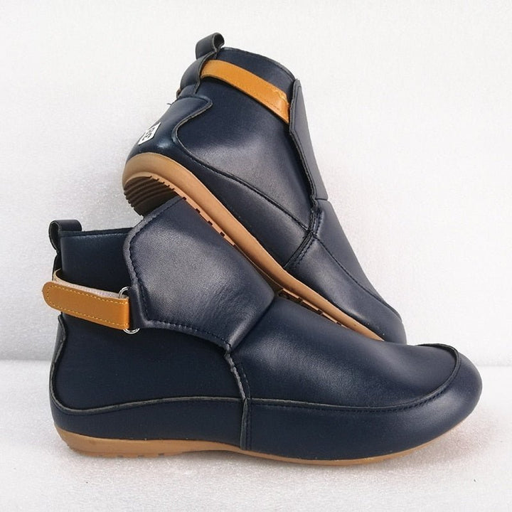 Comfortable Ladies Ankle Boots - ErgoFit-Blue-3.5-The Livary