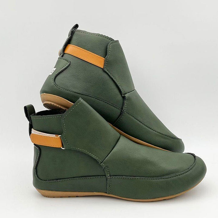 Comfortable Ladies Ankle Boots - ErgoFit-Green-3.5-The Livary