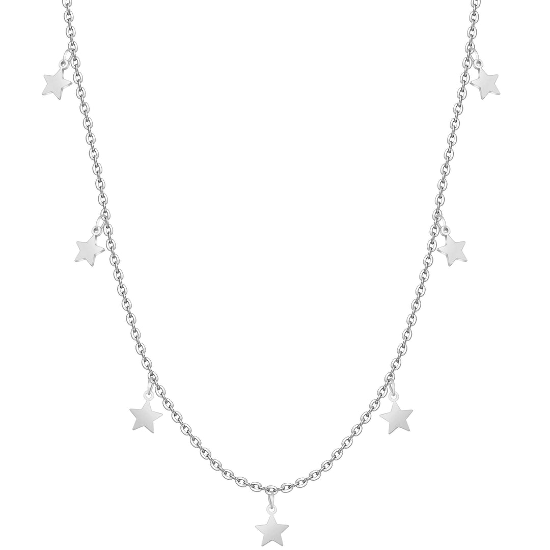 Stylish Star Necklace - Elara-Silver-The Livary