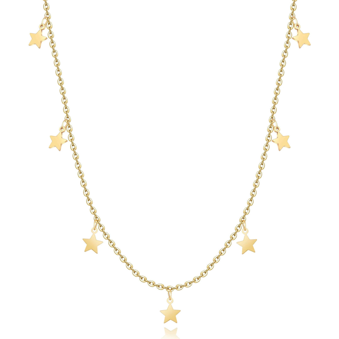 Stylish Star Necklace - Elara-Gold-The Livary