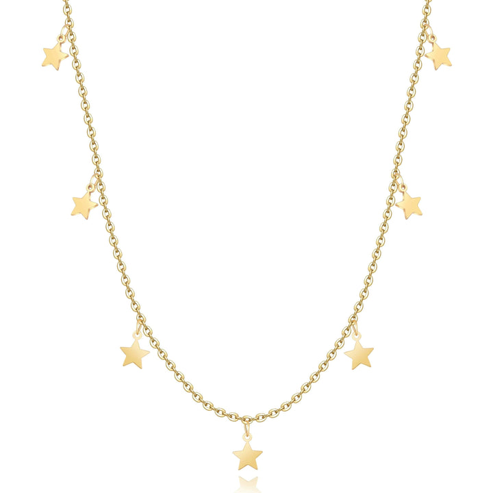 Stylish Star Necklace - Elara-Gold-The Livary