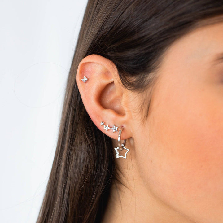 Earrings with Charms - Noëmi-Silver-The Livary