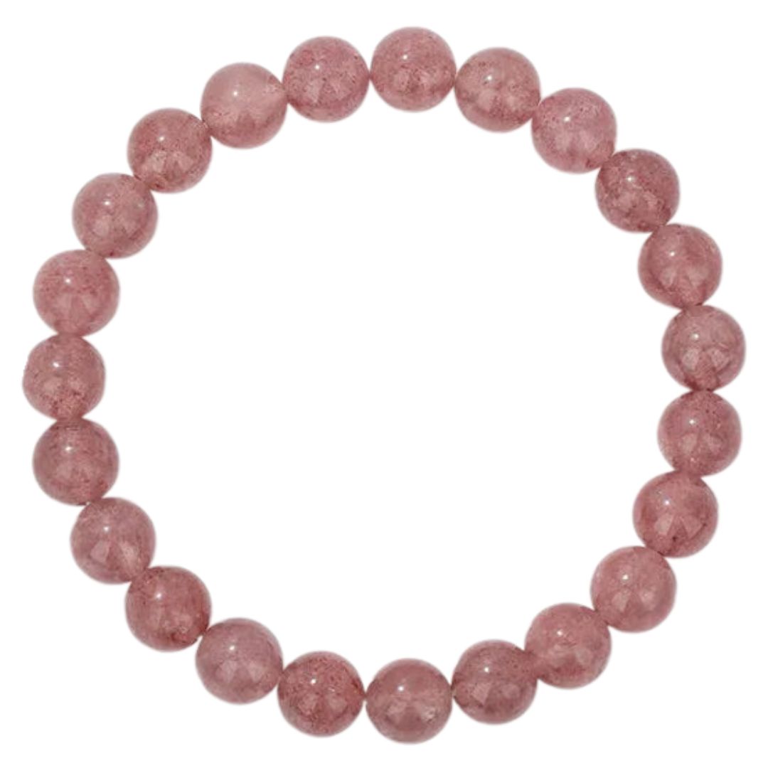 Natural Crystal Healing Energy Bracelet - Aria-Strawberry quartz-The Livary