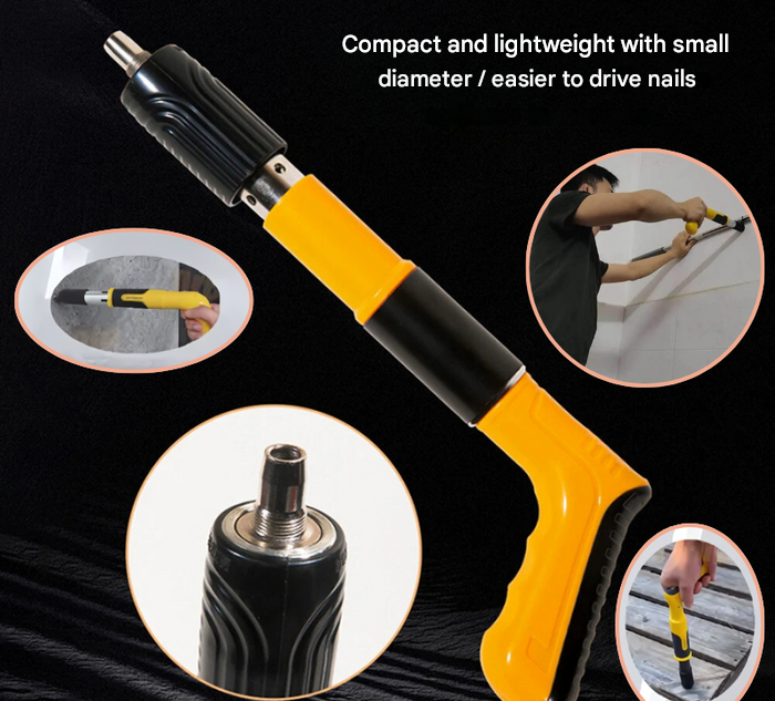 Powerful Nail Gun – GripNail-Yellow + Free nails (60 pieces)-The Livary