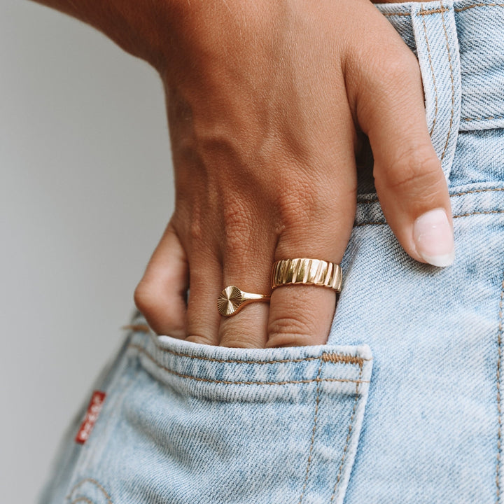 Sun Signet Ring - Solara-5-Gold-The Livary