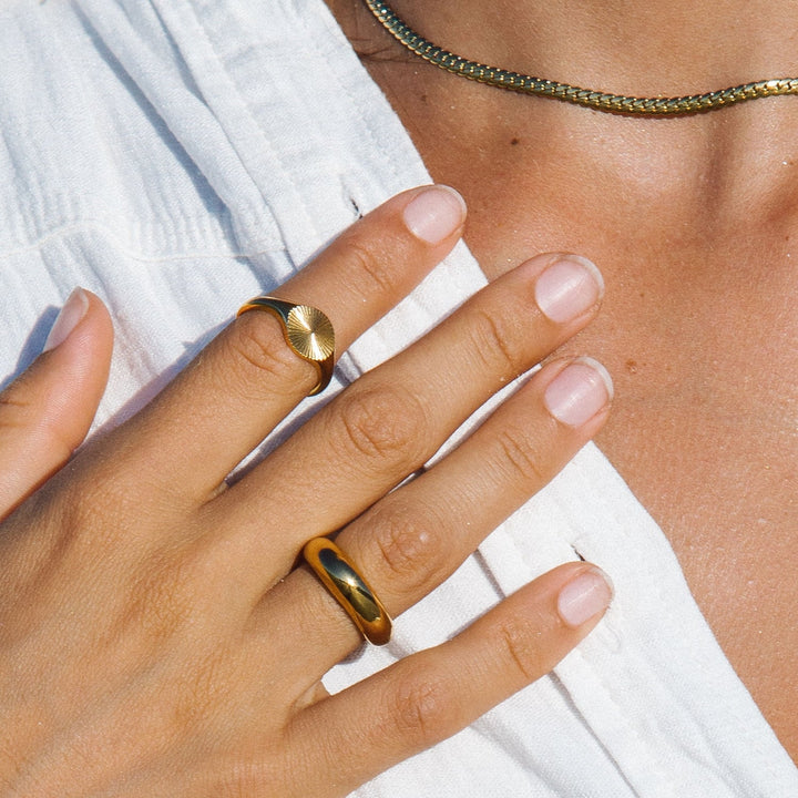 Sun Signet Ring - Solara-5-Gold-The Livary