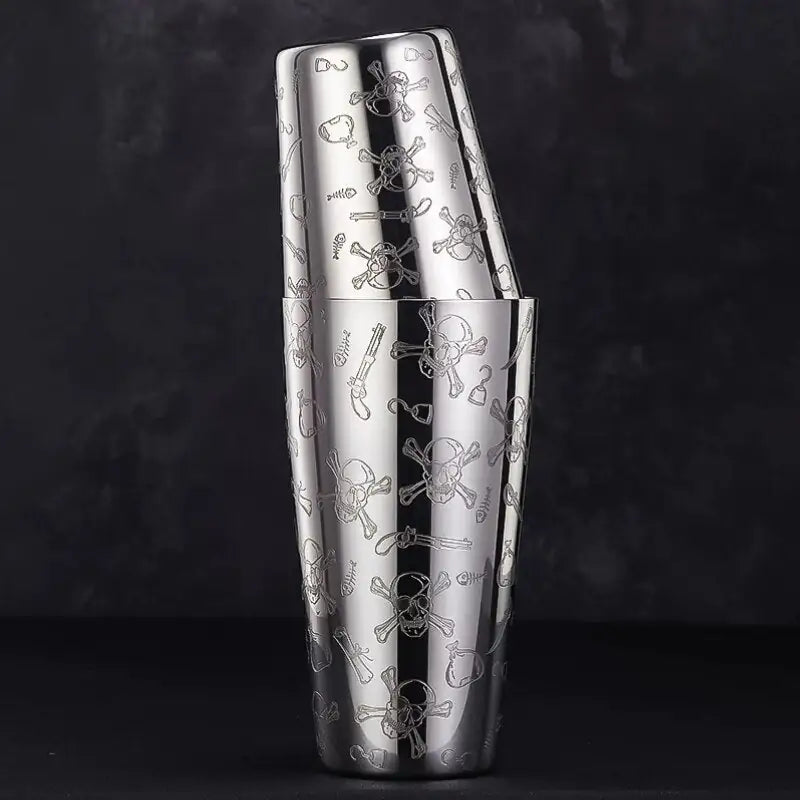 Engraved Cocktail Shaker – Mixaro-Pirate-The Livary