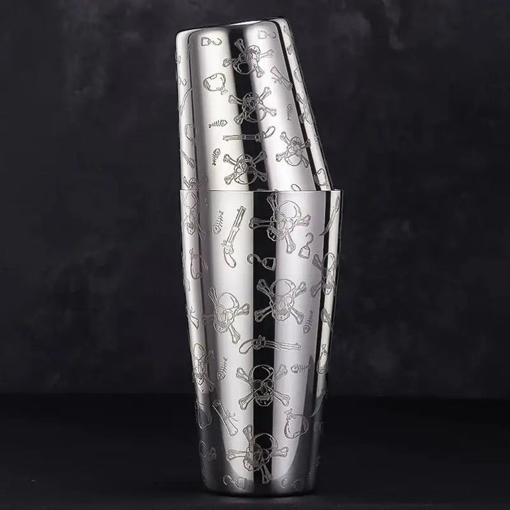 Engraved Cocktail Shaker – Mixaro-Pirate-The Livary