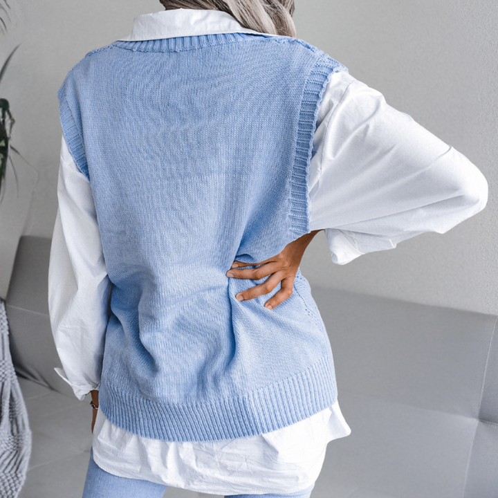 Angeza - Trendy Knitted Sweater for Women-Pink-XS-The Livary