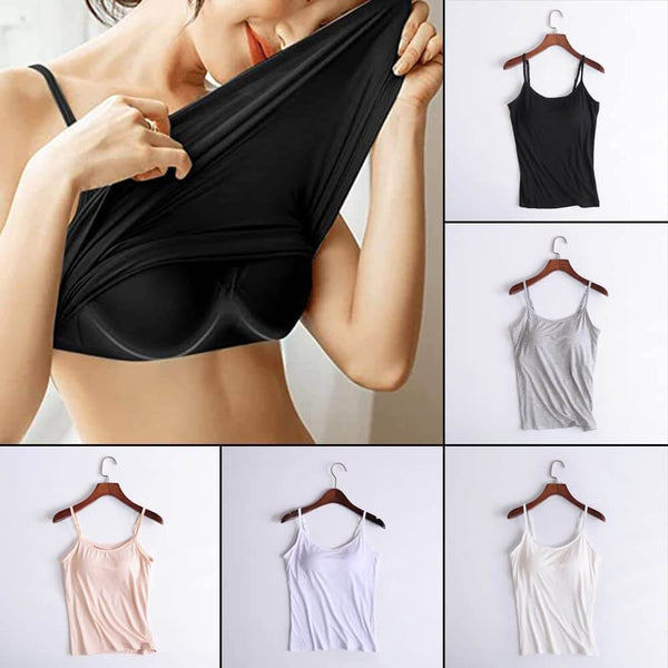 Comfort Top with Built-in Bra – Lina-Black-M-The Livary