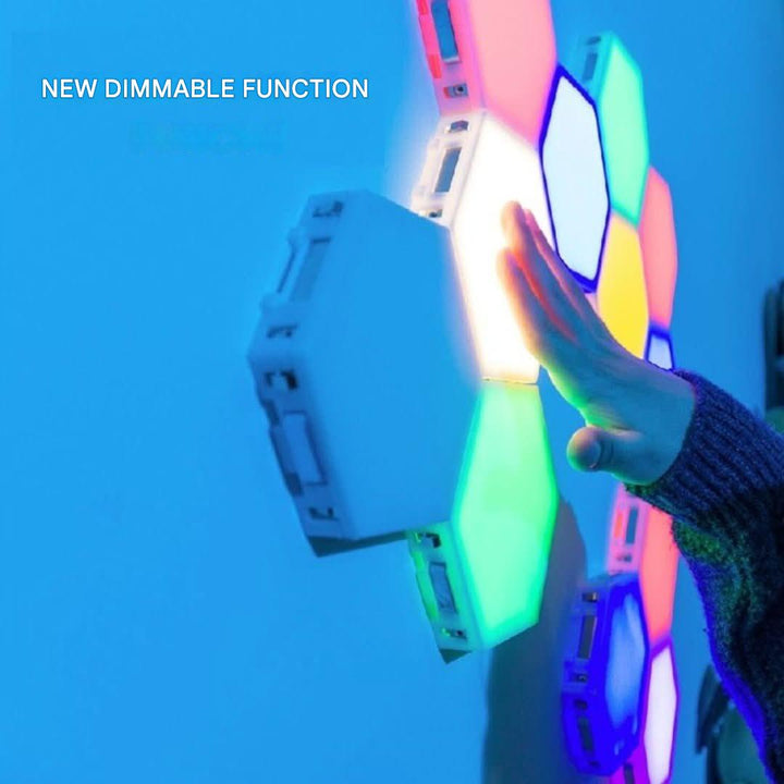 Interactive Hexagonal Lighting - GlowHex-3 Tiles-The Livary