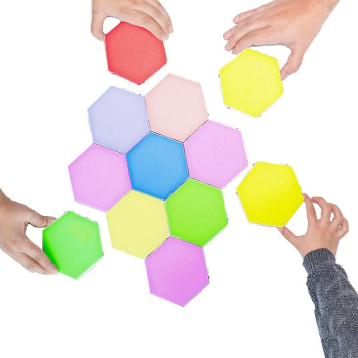 Interactive Hexagonal Lighting - GlowHex-3 Tiles-The Livary