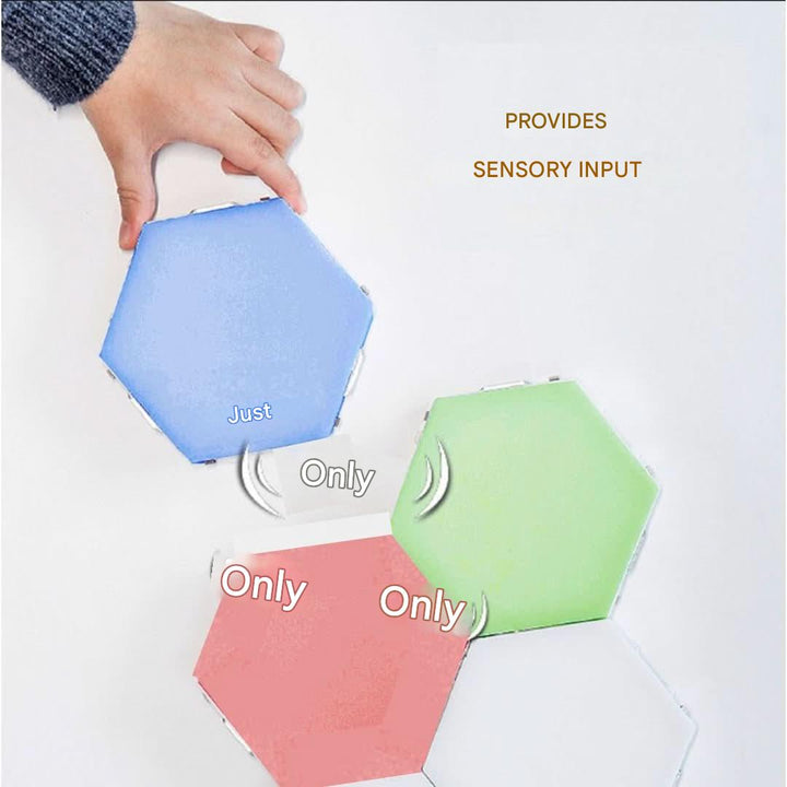 Interactive Hexagonal Lighting - GlowHex-3 Tiles-The Livary
