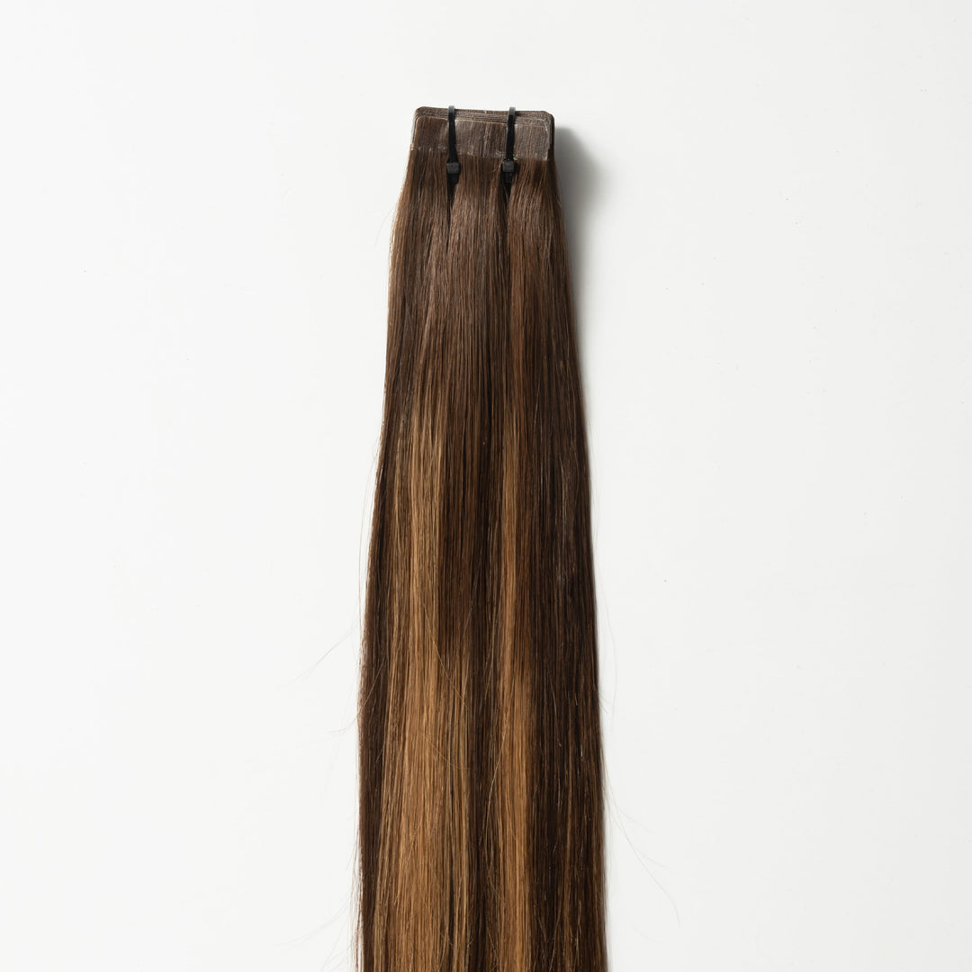 Tape-in Hair Extensions – Veloura Tape (Warm Brown Balayage 2+7)-The Livary