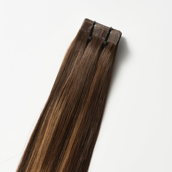 Tape-in Hair Extensions – Veloura Tape (Warm Brown Balayage 2+7)-The Livary