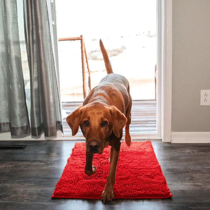 Super Absorbent Dog Mat – PawMat-Red-15.8×23.6in-The Livary