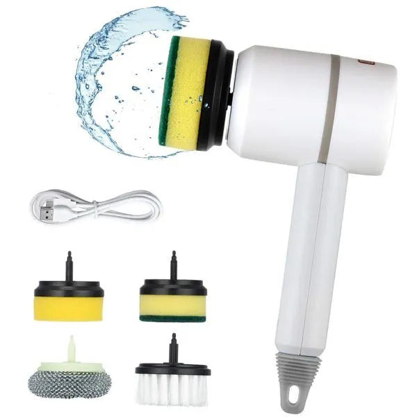Automatic Rotating Dish Brush with Powerful Cleaning - Scruba-White-The Livary