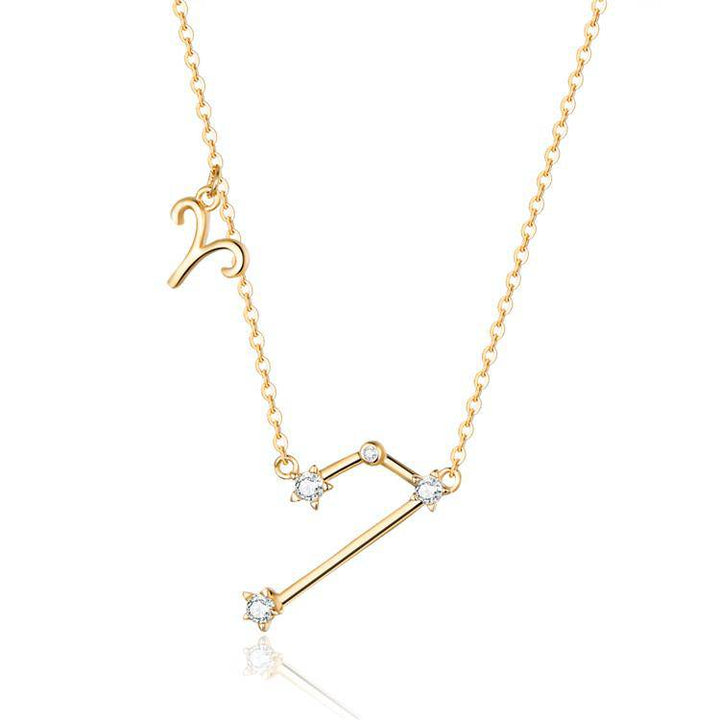 Zodiac Sign Astrology Necklace - Celestia-Gold-Aries-The Livary