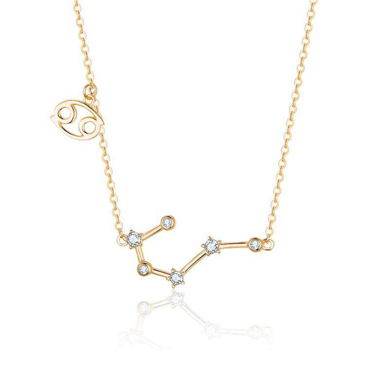 Zodiac Sign Astrology Necklace - Celestia-Gold-Cancer-The Livary