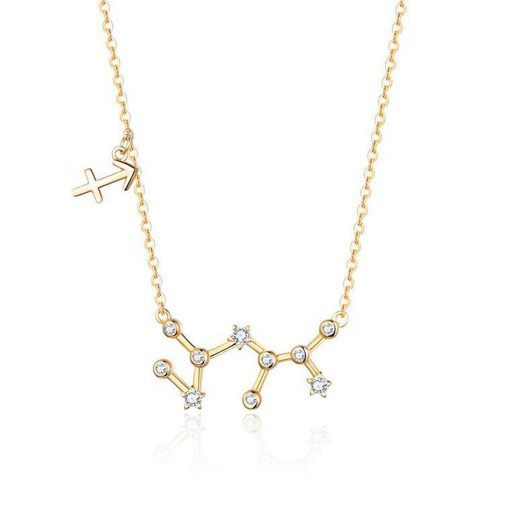 Zodiac Sign Astrology Necklace - Celestia-Gold-Sagittarius-The Livary