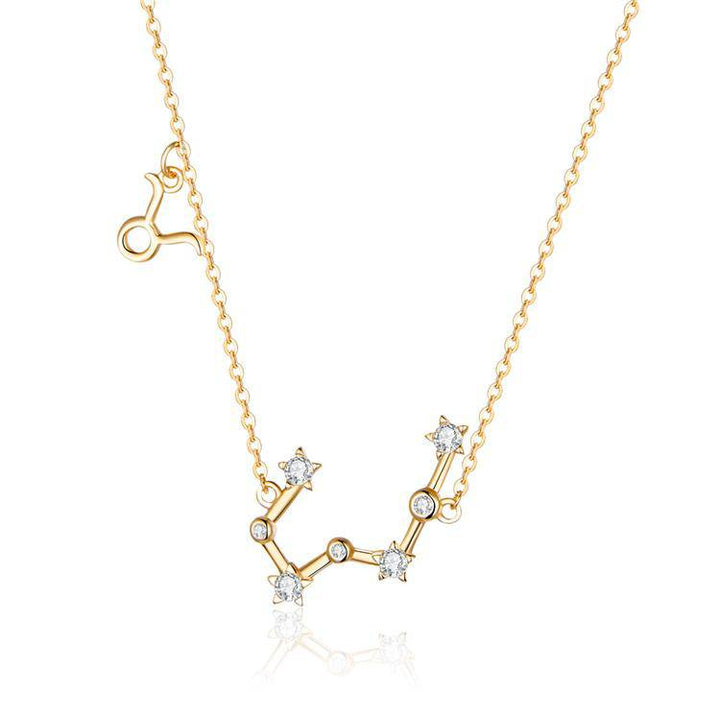 Zodiac Sign Astrology Necklace - Celestia-Gold-Taurus-The Livary