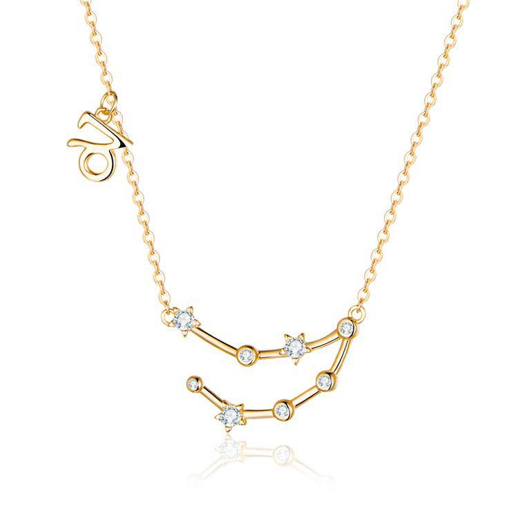 Zodiac Sign Astrology Necklace - Celestia-Gold-Capricorn-The Livary