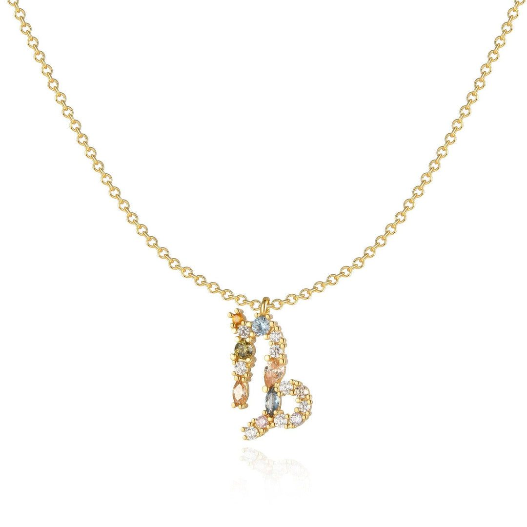 Stylish Zodiac Necklace - Celestia-Gold-Steenbok-The Livary