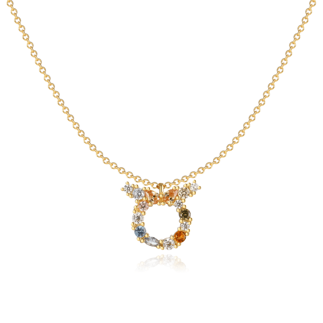 Stylish Zodiac Necklace - Celestia-Gold-Bull-The Livary