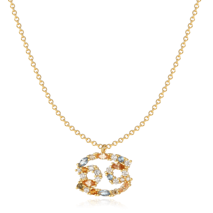 Stylish Zodiac Necklace - Celestia-Gold-Lobster-The Livary