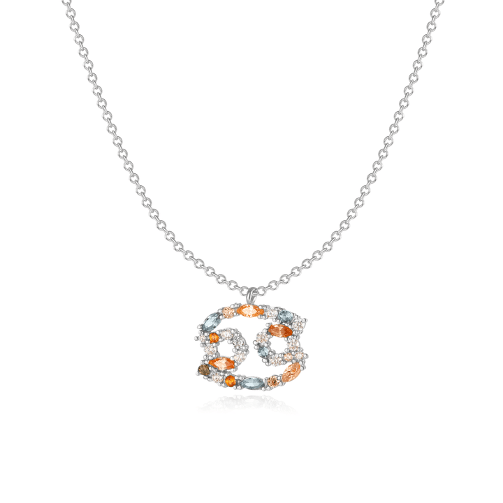 Stylish Zodiac Necklace - Celestia-Silver-Lobster-The Livary