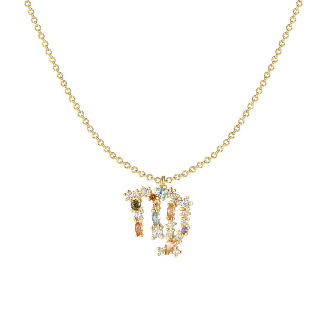 Stylish Zodiac Necklace - Celestia-Gold-Virgin-The Livary