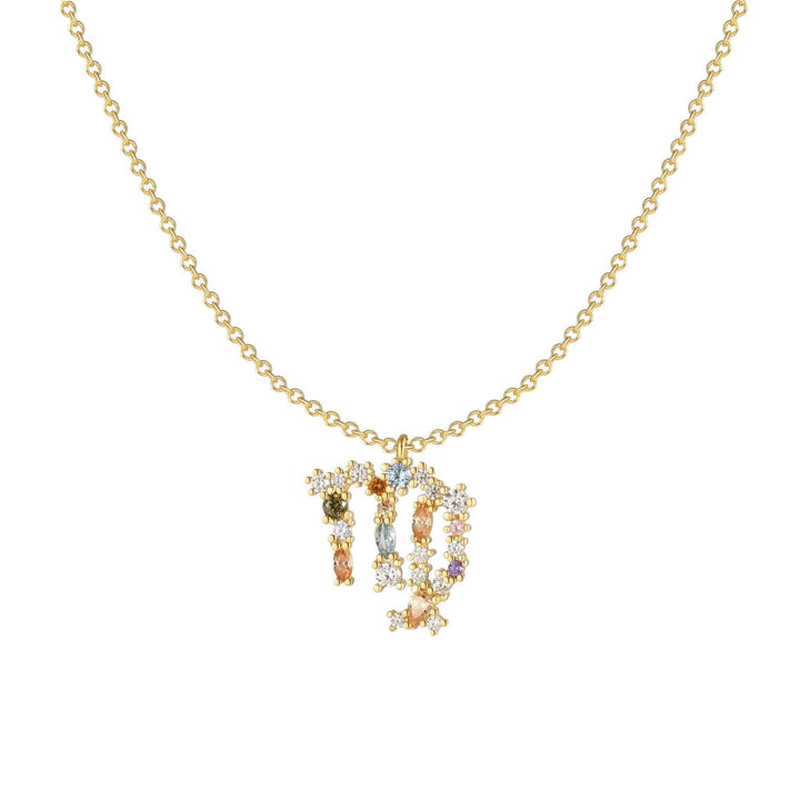 Stylish Zodiac Necklace - Celestia-Gold-Virgin-The Livary