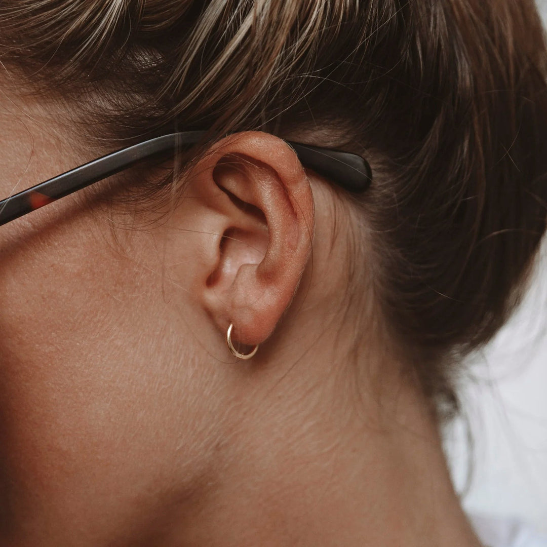 Subtle Hoops Hoop Earrings | Subtle Mini Stylish Hoops Silver Gold Sustainable Light ...