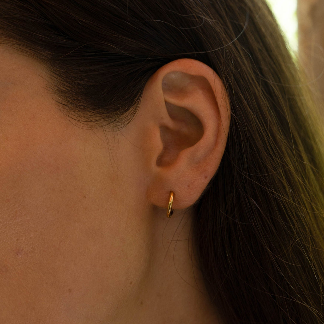Subtle Mini Hoops - Lumi-Gold-The Livary