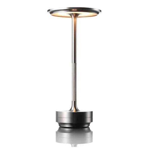 Wireless Smart Table Lamp - AuraGlow-Silver-The Livary