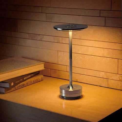 Wireless USB Rechargeable Design Table Lamp - GlowBeam-Gold-The Livary