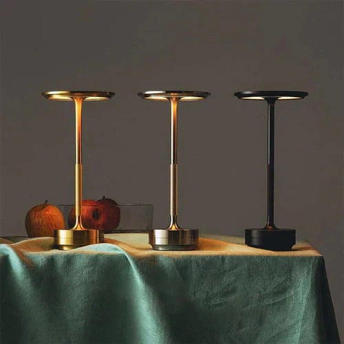 Wireless USB Rechargeable Design Table Lamp - GlowBeam-Gold-The Livary