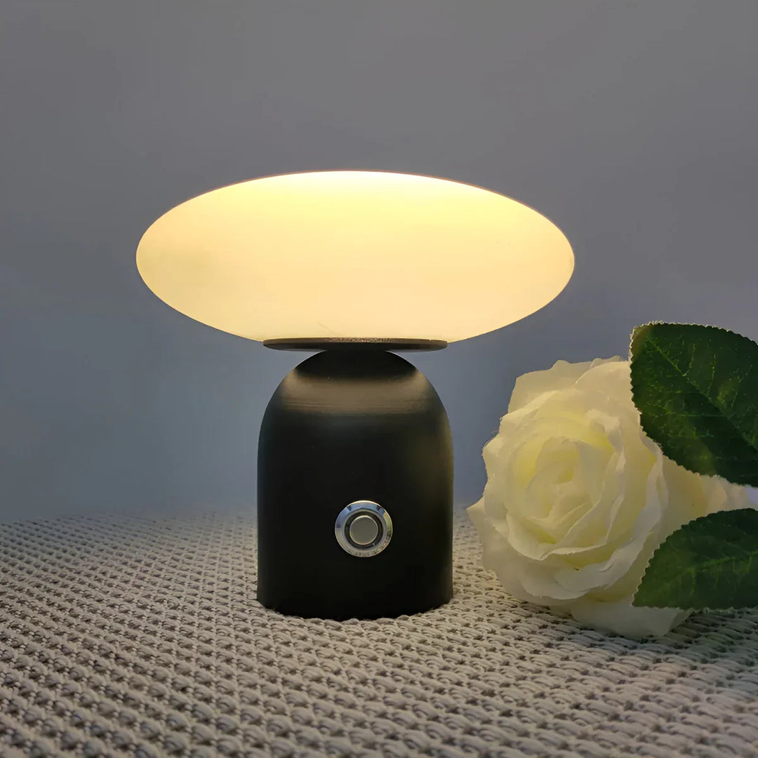 Scandinavian Luxury Mushroom Lamp with Smart Touch - NordicGlow-Black-The Livary