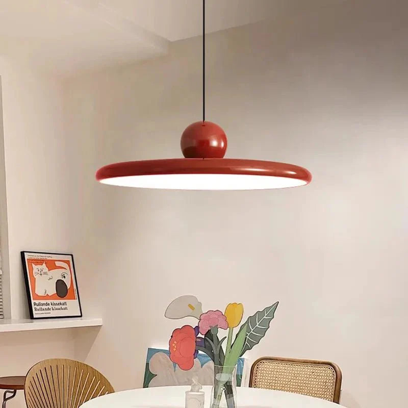 Trendy Bauhaus Glass Pendant Lamp - LunaBau-Red-11.81 inches-The Livary