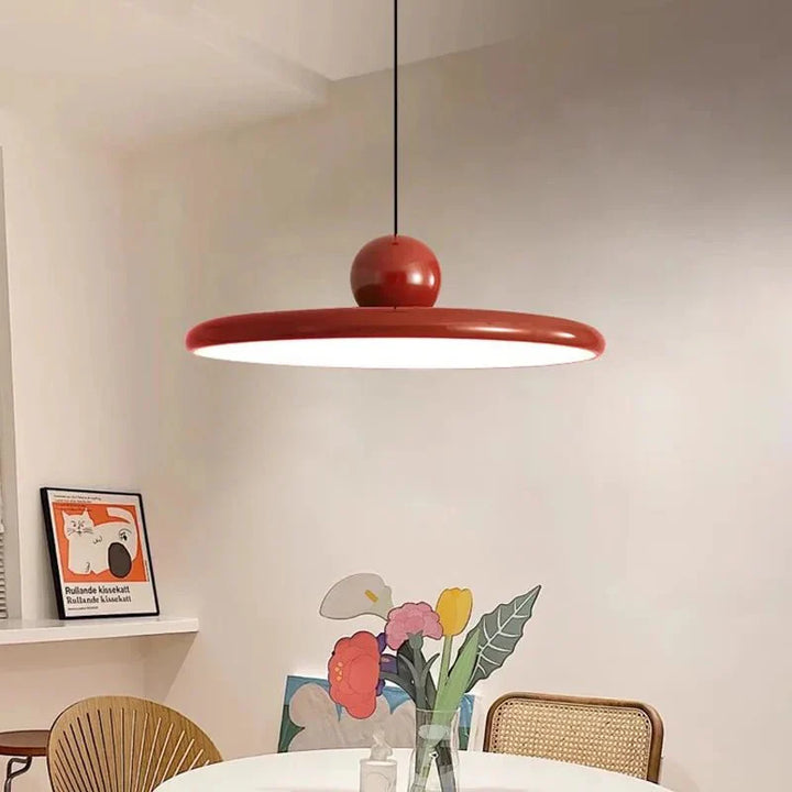 Trendy Bauhaus Glass Pendant Lamp - LunaBau-Red-11.81 inches-The Livary