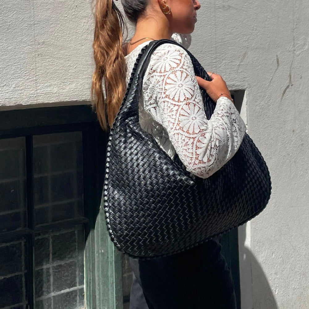 Stylish Tote Bag for Women - Elise-Black-The Livary