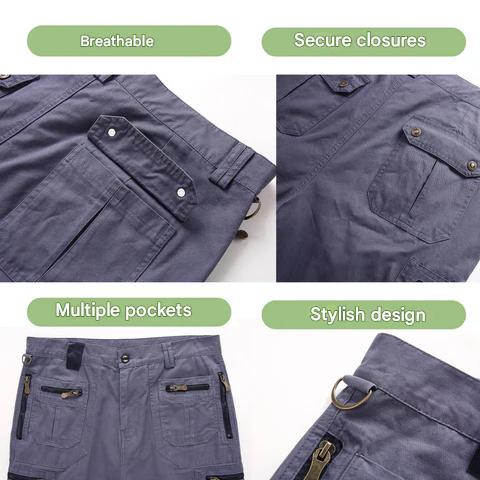 Men's Cargo Shorts - TrailTrek-Grey-S-The Livary