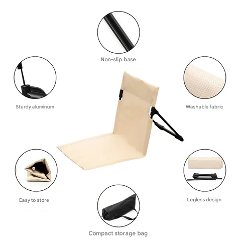 Foldable Outdoor Chair - TrekSeat-Black-The Livary
