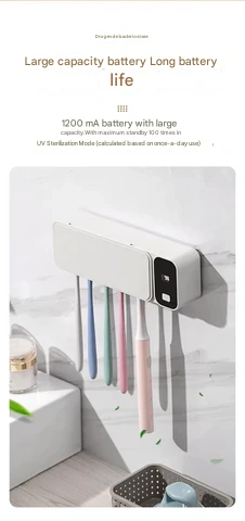 UV Toothbrush Steriliser – Lumora-Grey-The Livary