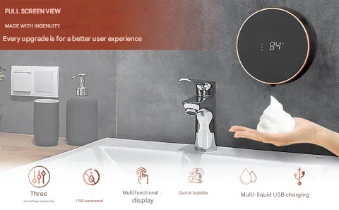 5-in-1 Automatic Soap Dispenser – Cleon-Black-The Livary