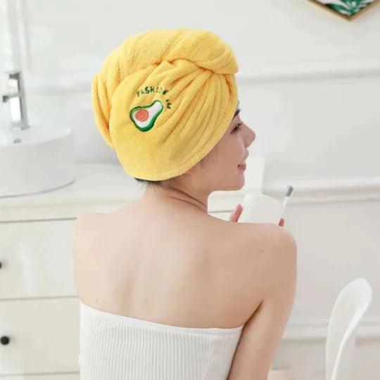 Microfiber Hair Towel - HairDry Pro-Yellow-The Livary
